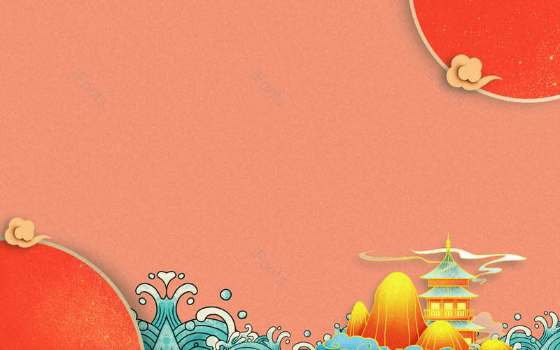 红色中国风大气传统节日节气通用背景,插画/手绘图,插画/手绘图库,插画/手绘图下载,插画/手绘